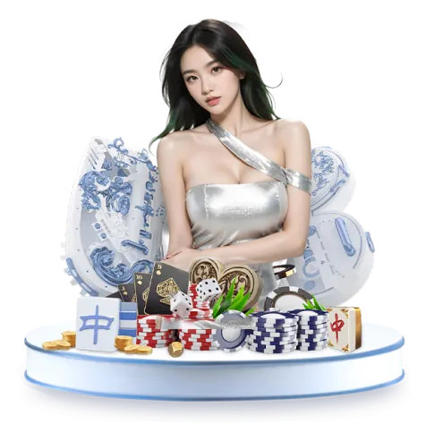 Bàn Baccarat với chip bài và người chia bài
